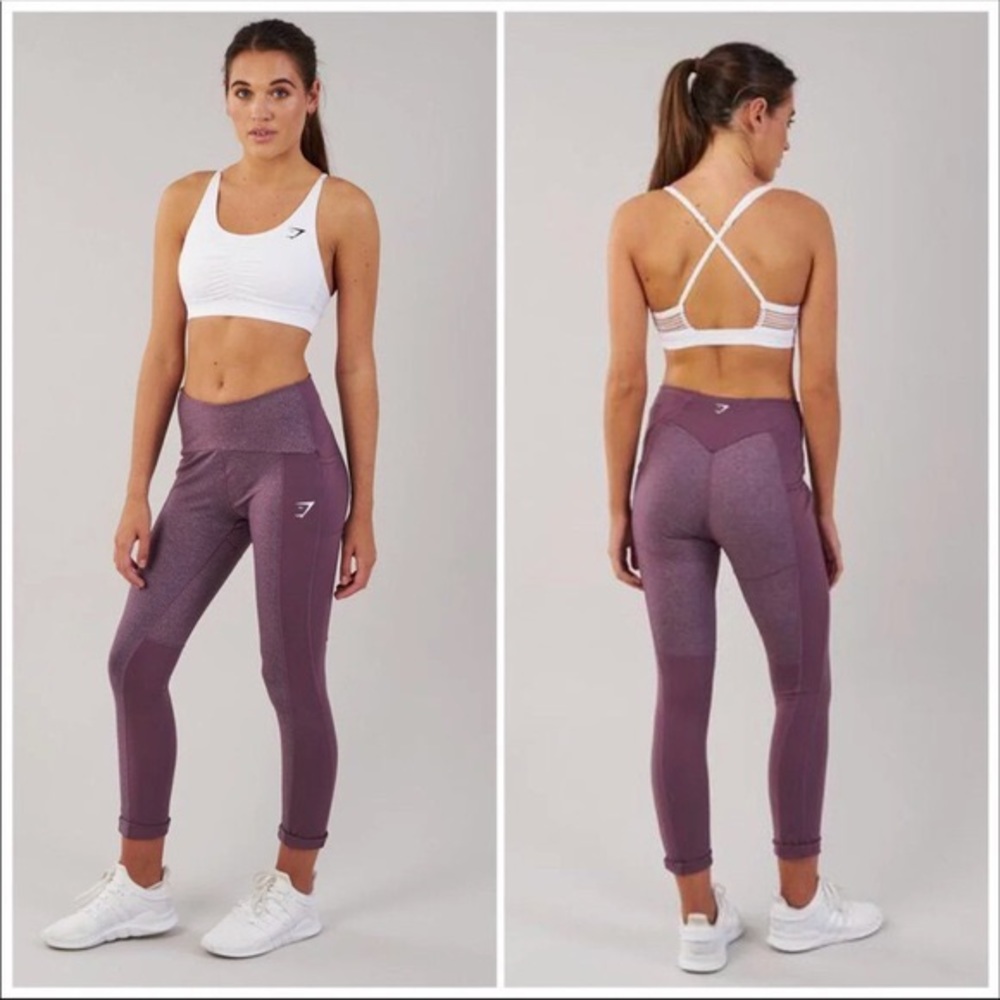 NWT GymShark textured legging, purple wash.